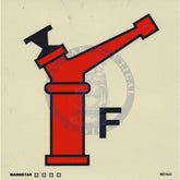 Marine Fire Sign, IMO Fire Control Symbol: Foam Monitor (Gun)